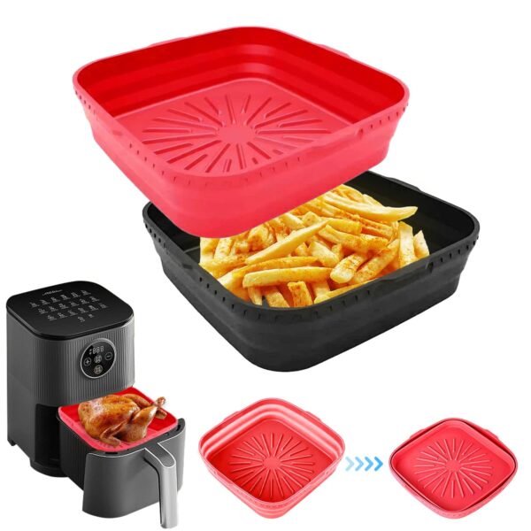 BANDEJA SILICONA PARA AIRFRYER ROJO